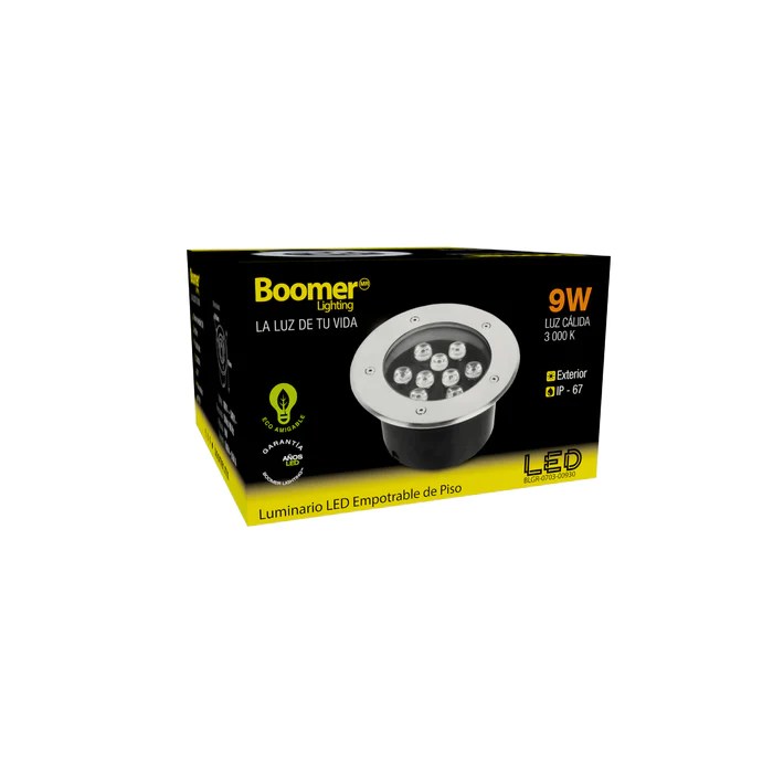 EMPOTRABLE INTEGRADO DE PISO ANSER REDONDO 9W 100-240V 30K BLGR-0703-00930