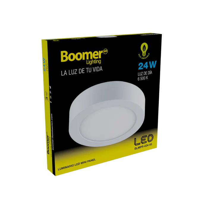 MINI PANEL LED REDONDO PARA INTERIORES BLANCO 24W 100-240V 1400LM 65K BLMPR-024-65