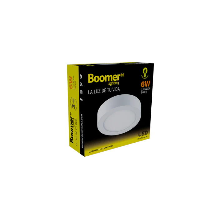 MINI PANEL LED REDONDO PARA INTERIORES BLANCO 6W 100-240V 300LM 30K BLMPR-006-30