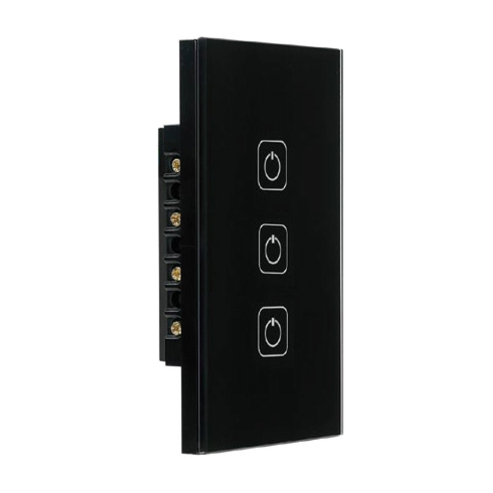 APAGADOR SMART DE 3 INTERRUPTORES PARA INTERIOR EMPOTRADO NEGRO 0.3W 100-240V TSWIM3MVNTCW