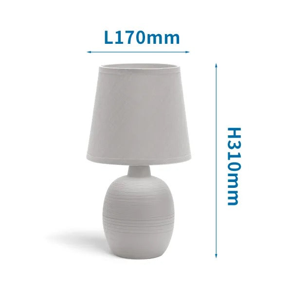 LÁMPARA CERÁMICA GRIS E27 AIGOSTAR 685641