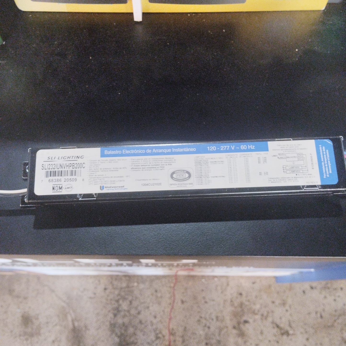 Balastro Electrónico de Arranque Instantáneo 120-277V ~ 60Hz. SLI LIGHTING