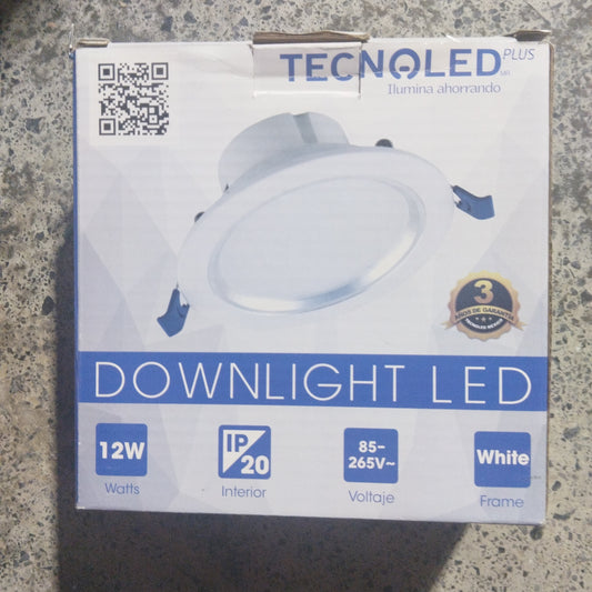 Downlight Led 12W. White Frame ML-DL-12W-BC