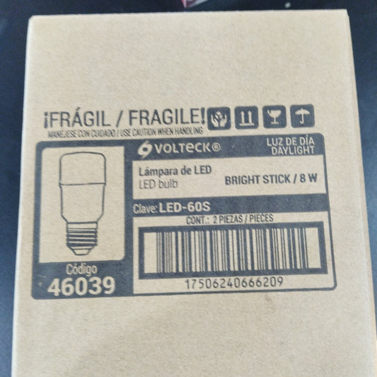 Lámpara led tipo barra 8 luz de día, blíster, Volteck 47039