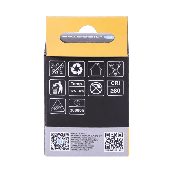 FOCO LED MR16 GU5.3 10W 800LM 30K LUZ CÁLIDA AIGOSTAR 683517