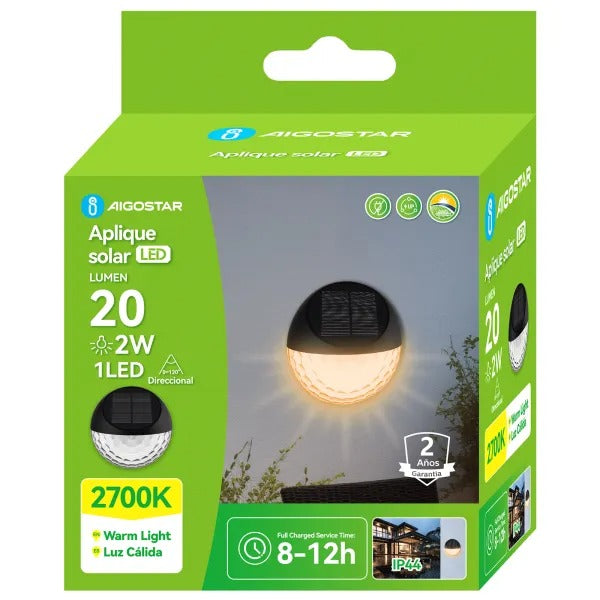 LAMPARA DE CORTESIA LED SOLAR BATERIAS AA IP44 643719