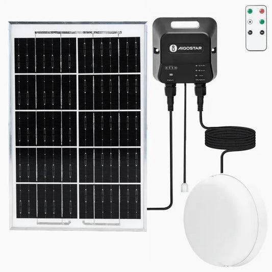 LÁMPARA LED A PRUEBA DE HUMEDAD SOLAR 70W 65K LUZ FRÍA AIGOSTAR TIPO PANEL 705882