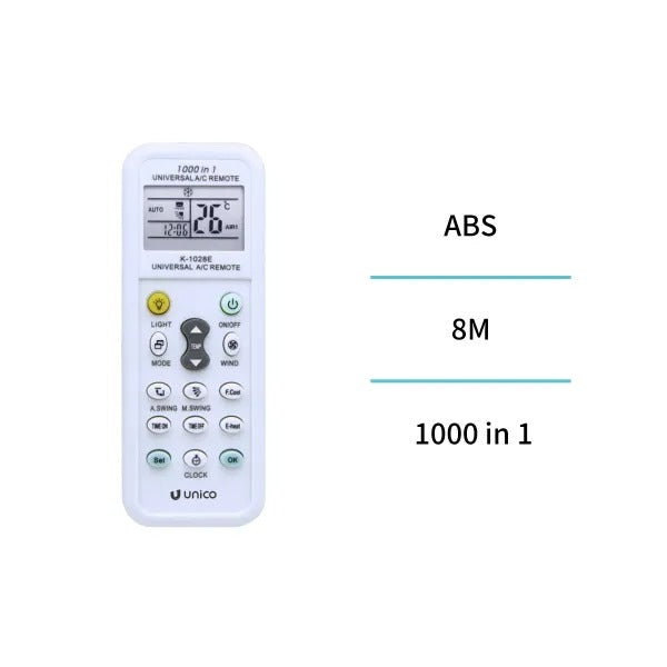 CONTROL UNIVERSAL CLIMA MINISPLIT AIRE ACONDICIONADO UNICO 065008