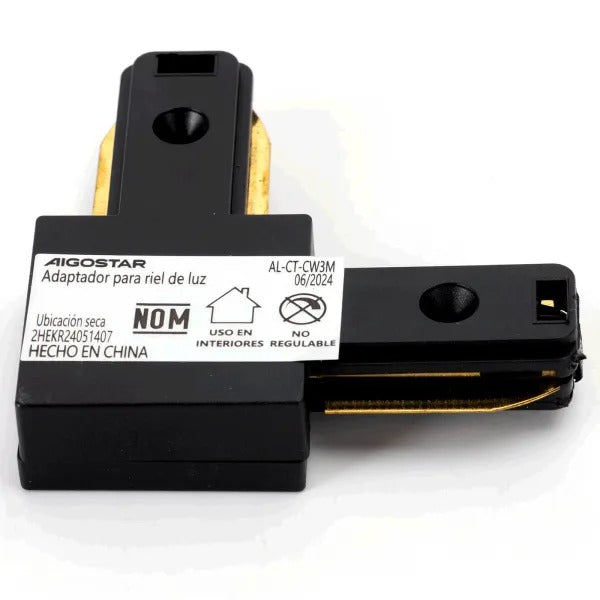 CONECTOR COPLE "L" RIEL NEGRO AIGOSTAR 690430 ANGULO EN 90° PARA RIEL