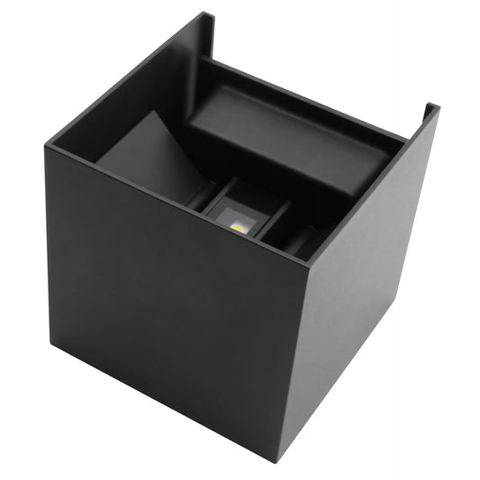 LÁMPARA LED MURO PARED CUBO DOBLE ANGULO AJUSTABLE 6W 30K LUZ CÁLIDA ARTLITE ADE-021