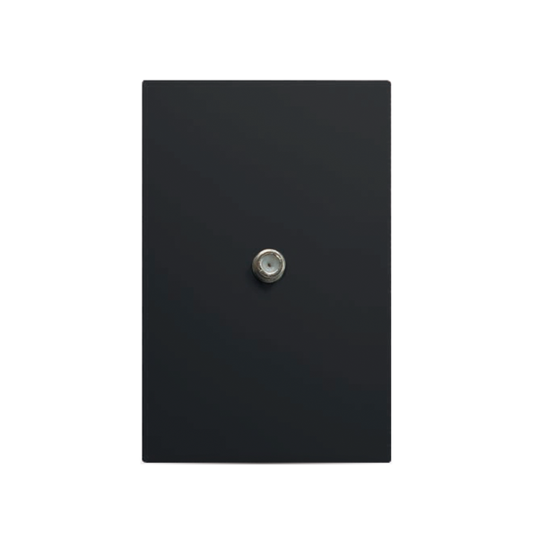 PLACA CONTACTO COAXIAL TV NEGRO LUXURY ARTLITE APL-610