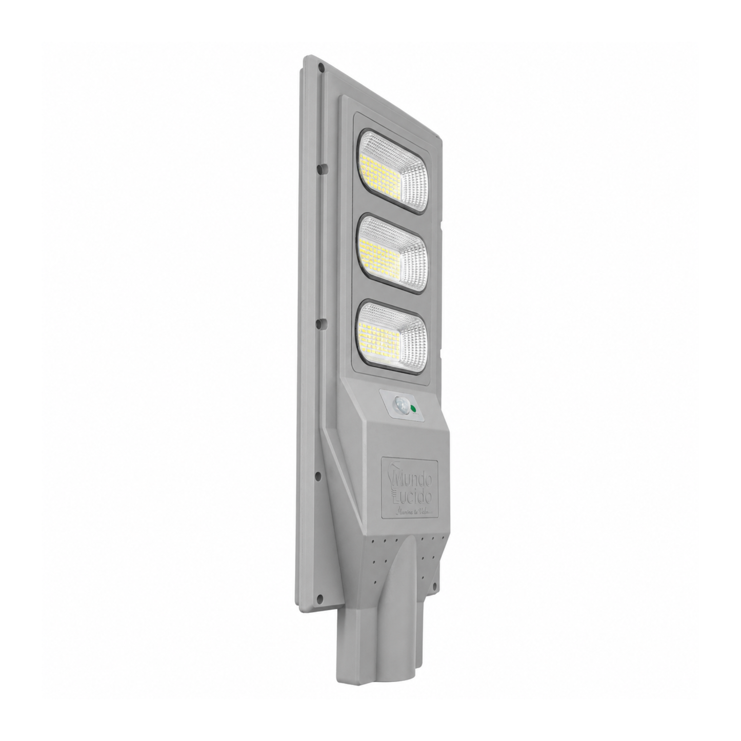 SUBURBANA STREETLIGHT LED SOLAR IP65 90W 3.7VDC 7,200LM 65K LUZ FRÍA MUNDO LUCIDO LS90AIO