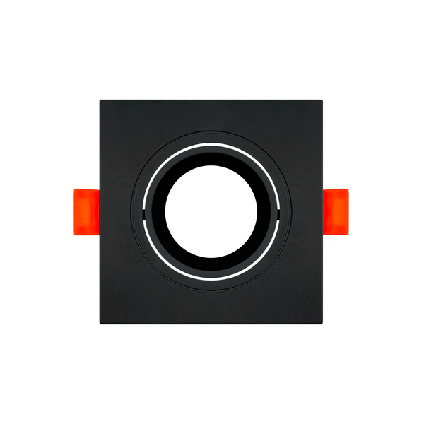 SPOT DOWN LIGHT CUADRADO DIRIGIBLE NEGRO BASE GU5.3 (PHILCO) 57278 EMPOTRABLE PARA FOCO MR16 (SE VENDE POR SEPARADO)