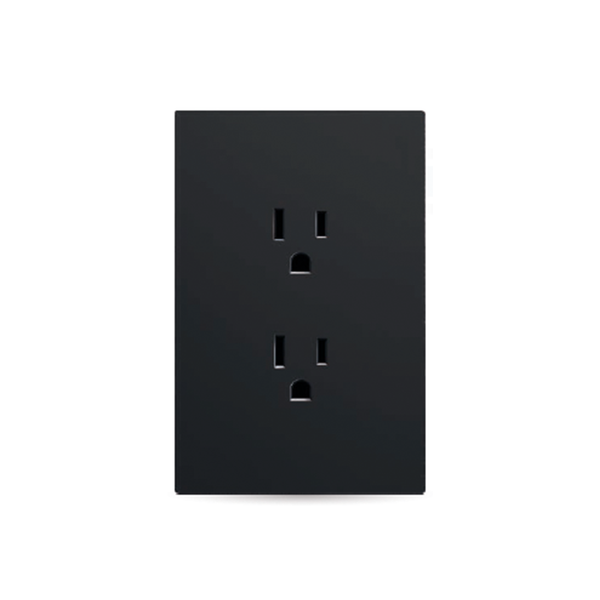 PLACA CONTACTO DOBLE NEGRO LUXURY ARTLITE APL-604
