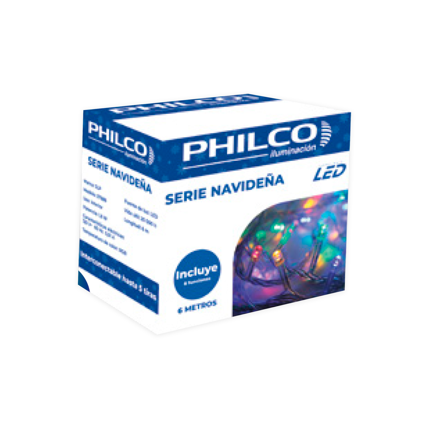 SERIE NAVIDEÑA LED RGB 6MTS 8 EFECTOS PHILCO 57688