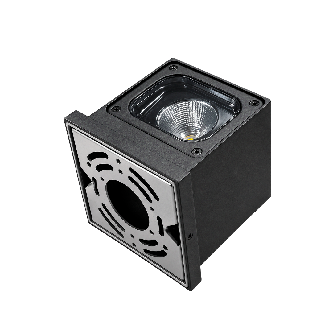 LÁMPARA MURO ARBOTANTE LED CUBO EXTERIOR NEGRO 20W 30K LUZ CÁLIDA TECNOLITE 20HLED848MV30N