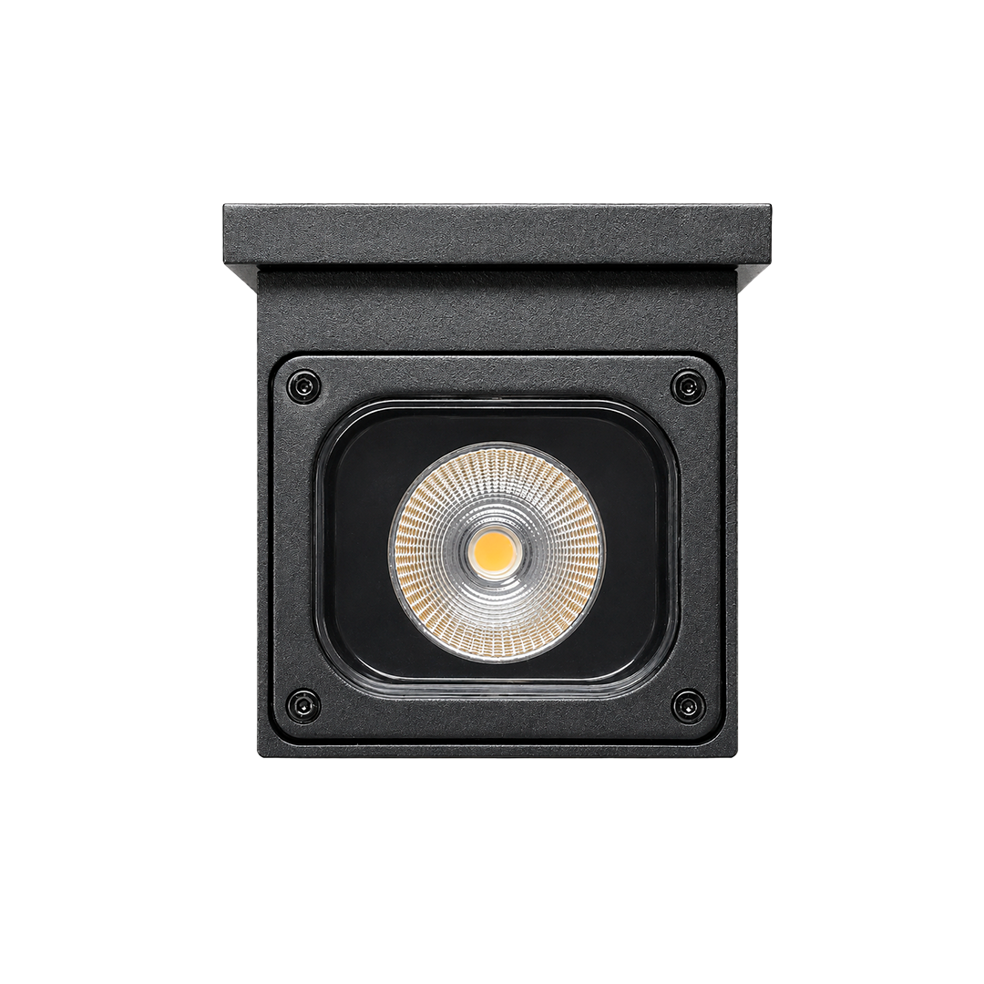 LÁMPARA MURO ARBOTANTE LED CUBO EXTERIOR NEGRO 20W 30K LUZ CÁLIDA TECNOLITE 20HLED848MV30N