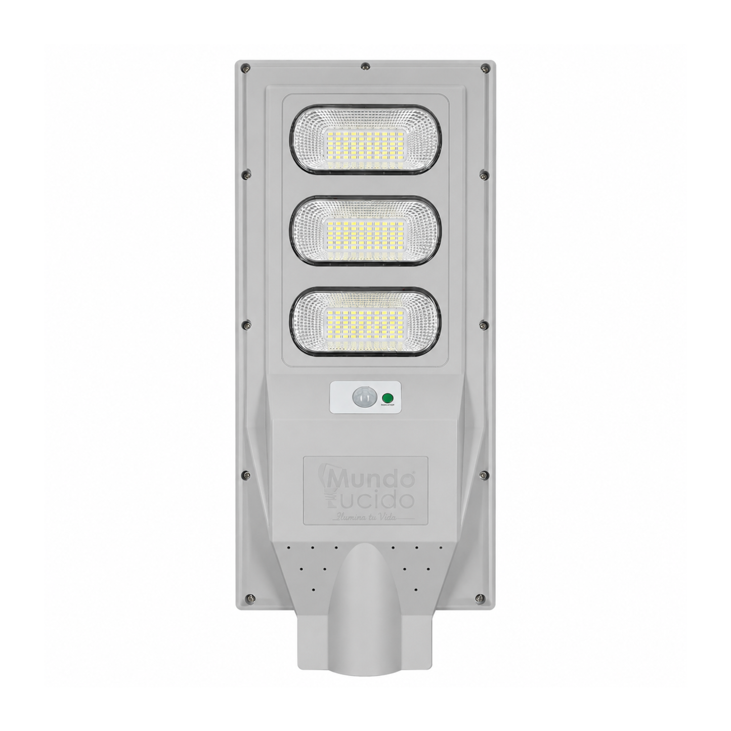 SUBURBANA STREETLIGHT LED SOLAR IP65 90W 3.7VDC 7,200LM 65K LUZ FRÍA MUNDO LUCIDO LS90AIO