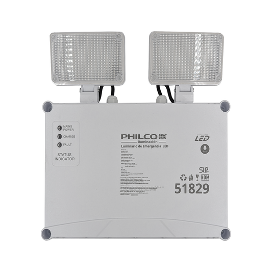 LAMPARA EMERGENCIA LED EXTERIOR 6W 400LM 65K IP65 PHILCO 51829