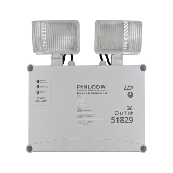 LAMPARA EMERGENCIA LED EXTERIOR 6W 400LM 65K IP65 PHILCO 51829