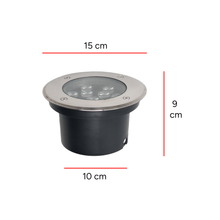 SPOT LED DE PISO RGB CON CONTROL 9W MUNDO LUCIDO EMP9-RGB