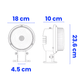 SUBURBANA STREETLIGHT LED CON FOTOCELDA EXTERIOR 40W 4,800LM 50K LUZ FRÍA TISHMAN TLSUB40