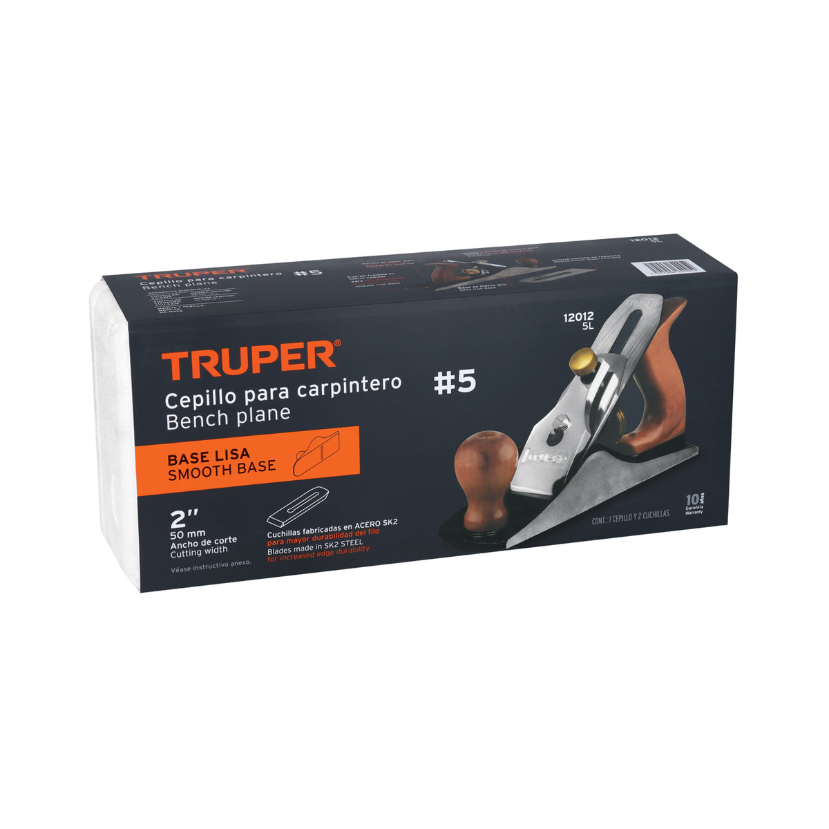Cepillo para carpintero #5 base lisa TRUPER — foto oficial 2