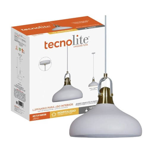 LÁMPARA COLGANTE METÁLICO E27 1.50M TECNOLITE 60CTL818MVDB