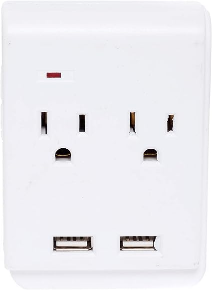 MULTICONTACTO DOBLE CON 2 ENTRADAS USB