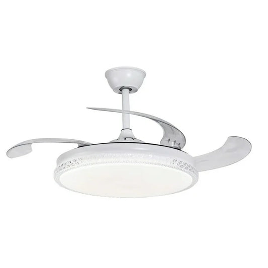 VENTILADOR 49´ RETRACTIL BLANCO BORDE DIAMANTE 70W CCT MULTI TEMPERATURA TECNOLED ML-FAN-IV404C