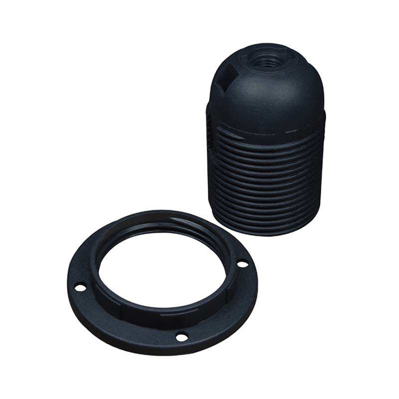 PORTALÁMPARA CONTRATURCA P/NIPLE 250V 660W NEGRO