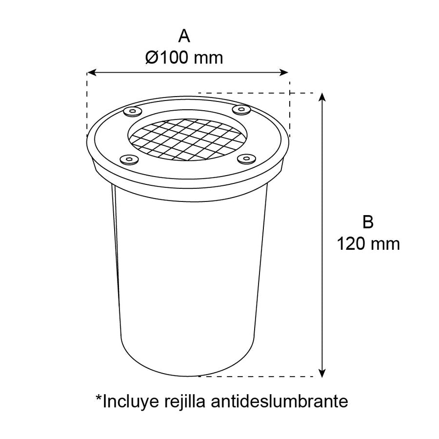 EMPOTRADO DE PISO EXTERIOR IP65 GU10 BOOMER BLGR-0701-6.500