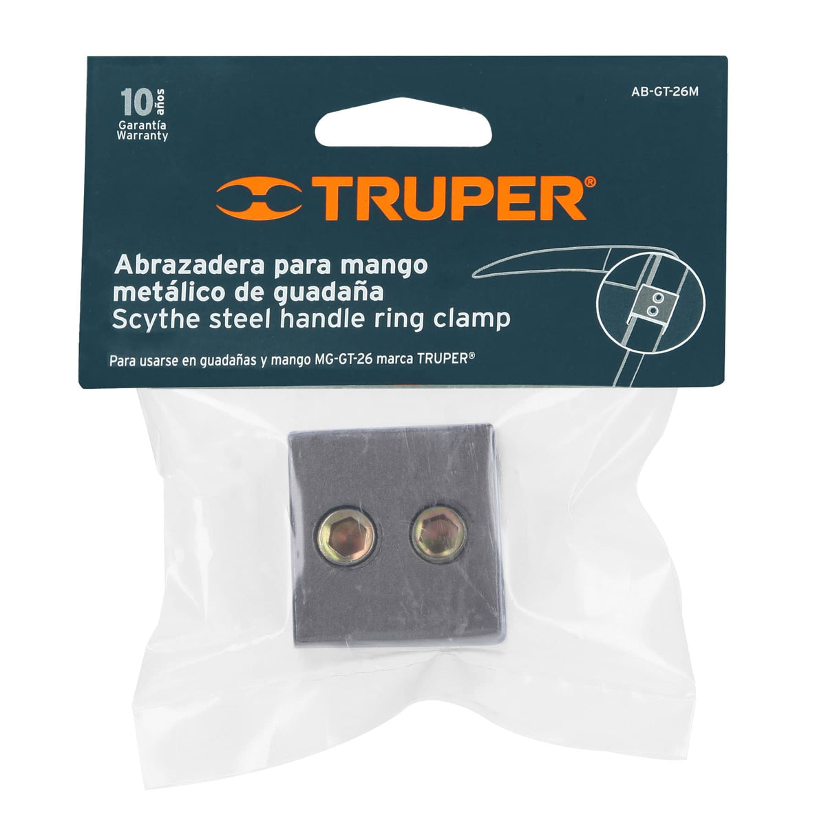Abrazadera para mango de acero para guadaña, TRUPER — foto oficial 2