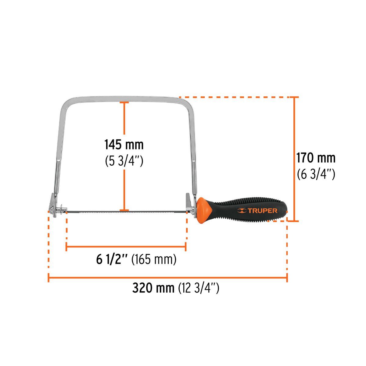 Arco calador con 5 seguetas de 6-1/2', TRUPER, Truper, SKU 10221 — vista 4