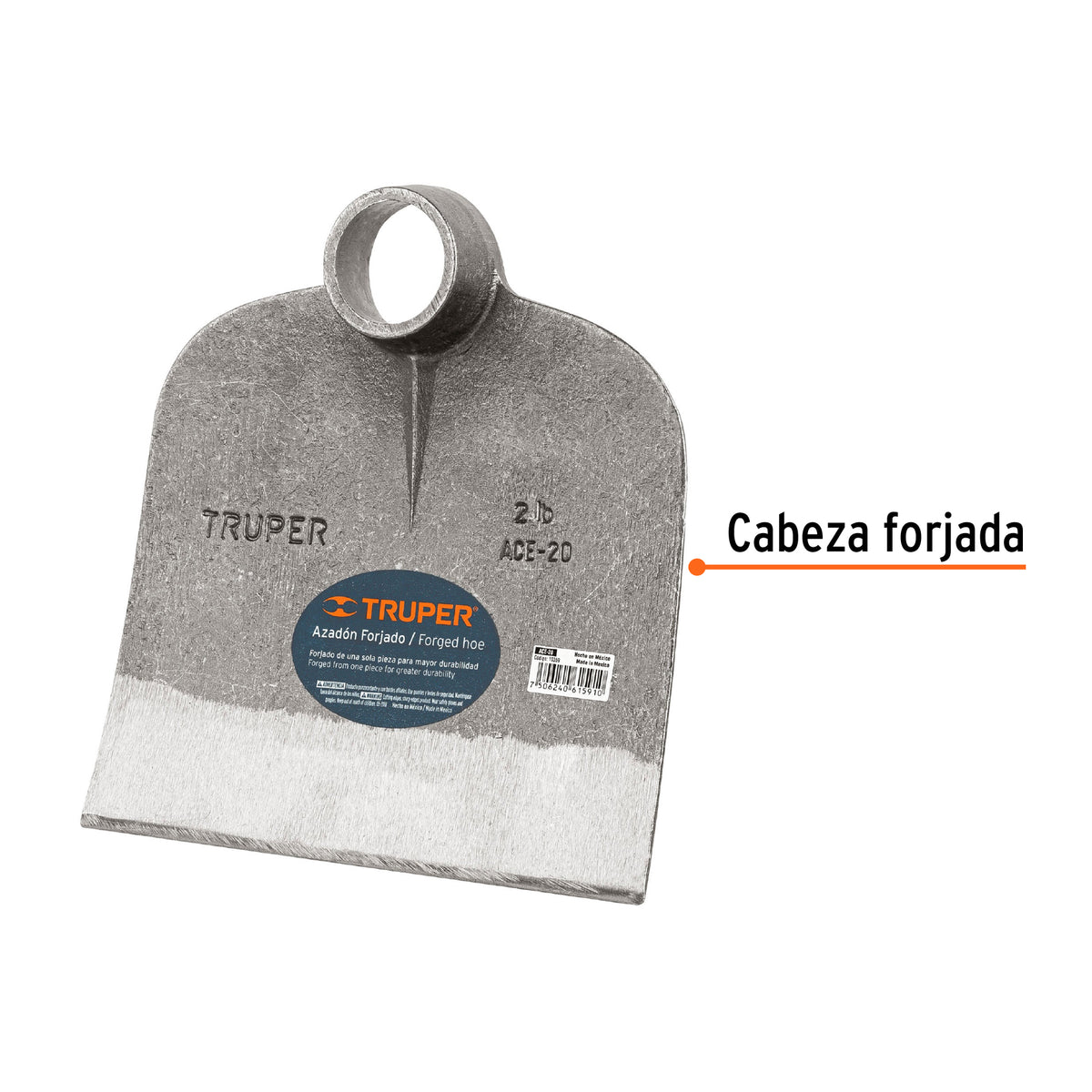 Azadón Centroamericano 2.0 lb, sin mango, TRUPER, Truper, SKU 10359 — vista 3