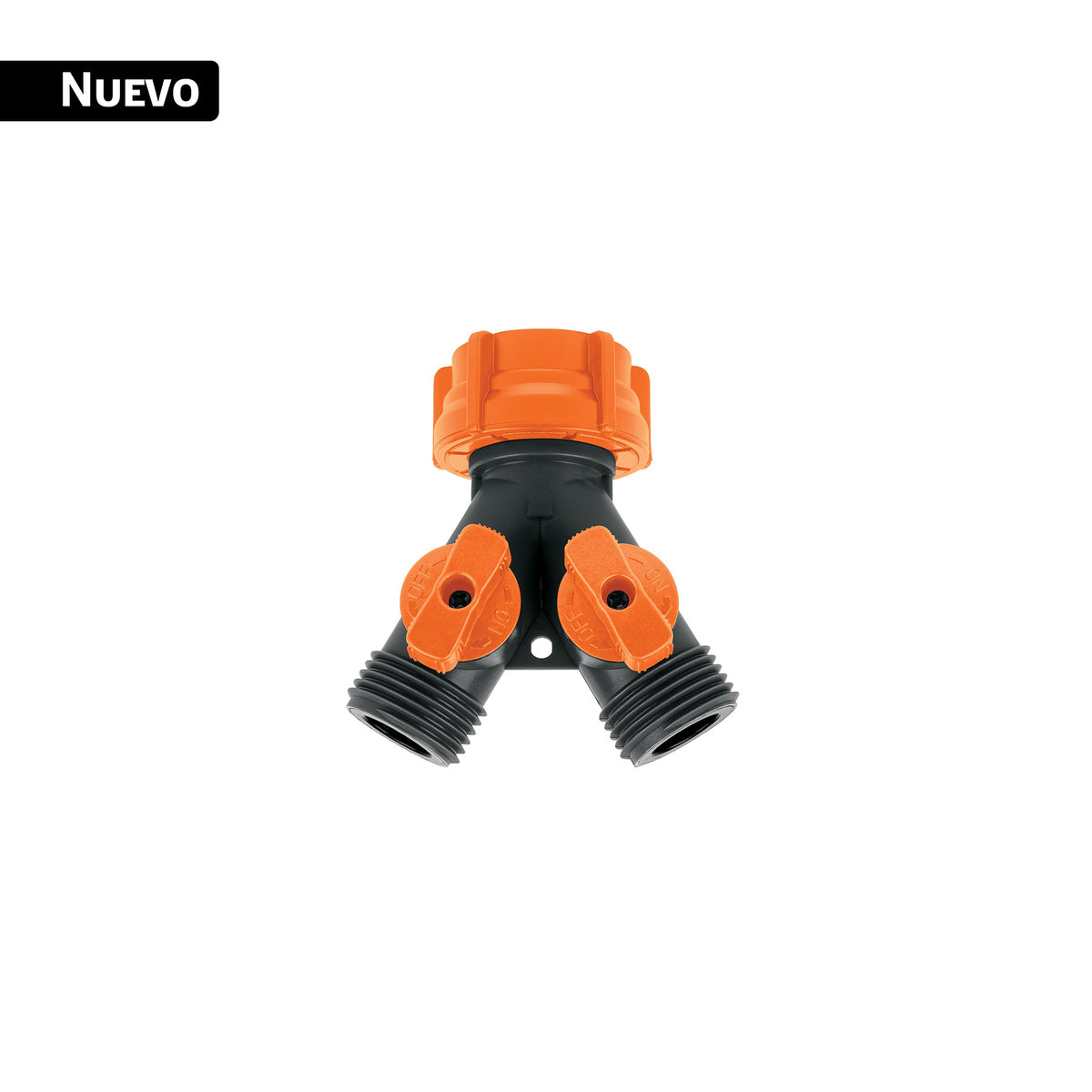 Conector 'Y' 3/4' plástico con tuerca móvil p/manguera — foto oficial 1