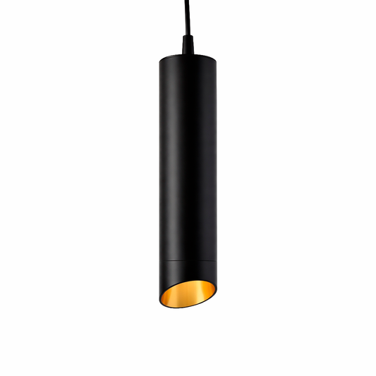 CANDIL COLGANTE DECORATIVO CILINDRO CORTE DIAGONAL NEGRO GU10 ARTLITE ADE-613