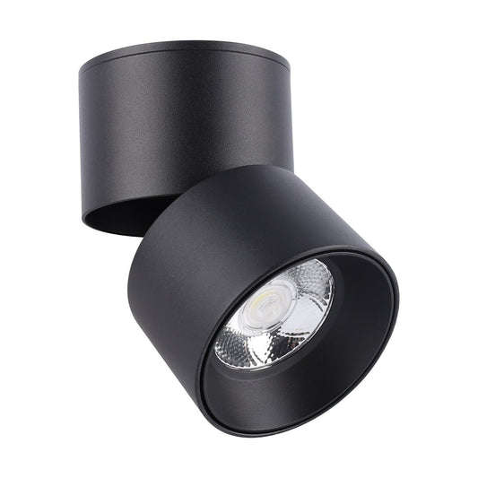LÁMPARA LED DIRIGIBLE SOBREPONER CILINDRO CON ROTACIÓN NEGRO 10W CCT MULTI TEMPERATURA ARTLITE ADE-703