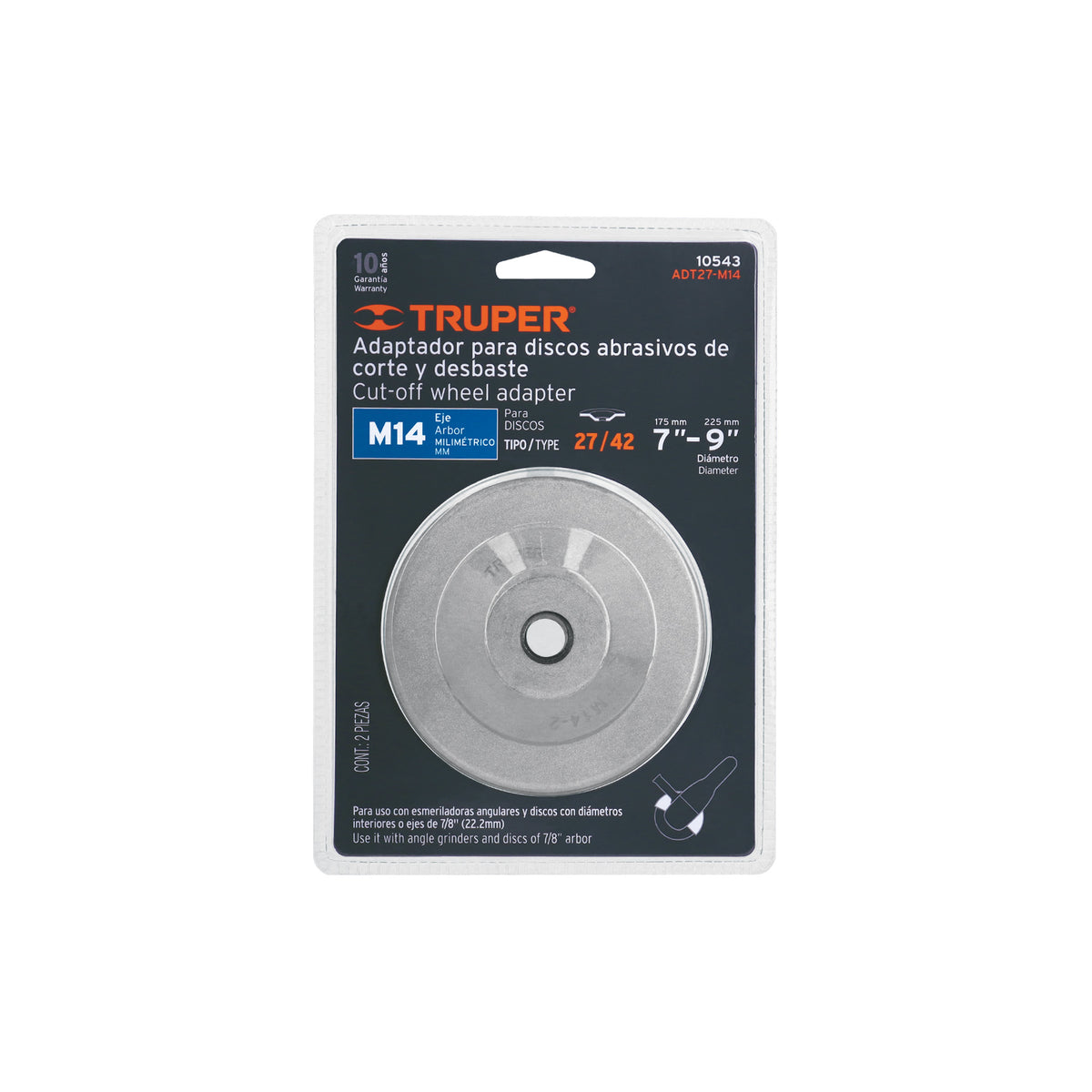 Adaptador para discos abrasivos 7' a 9', tipo 42, M14-2 mm — foto oficial 2