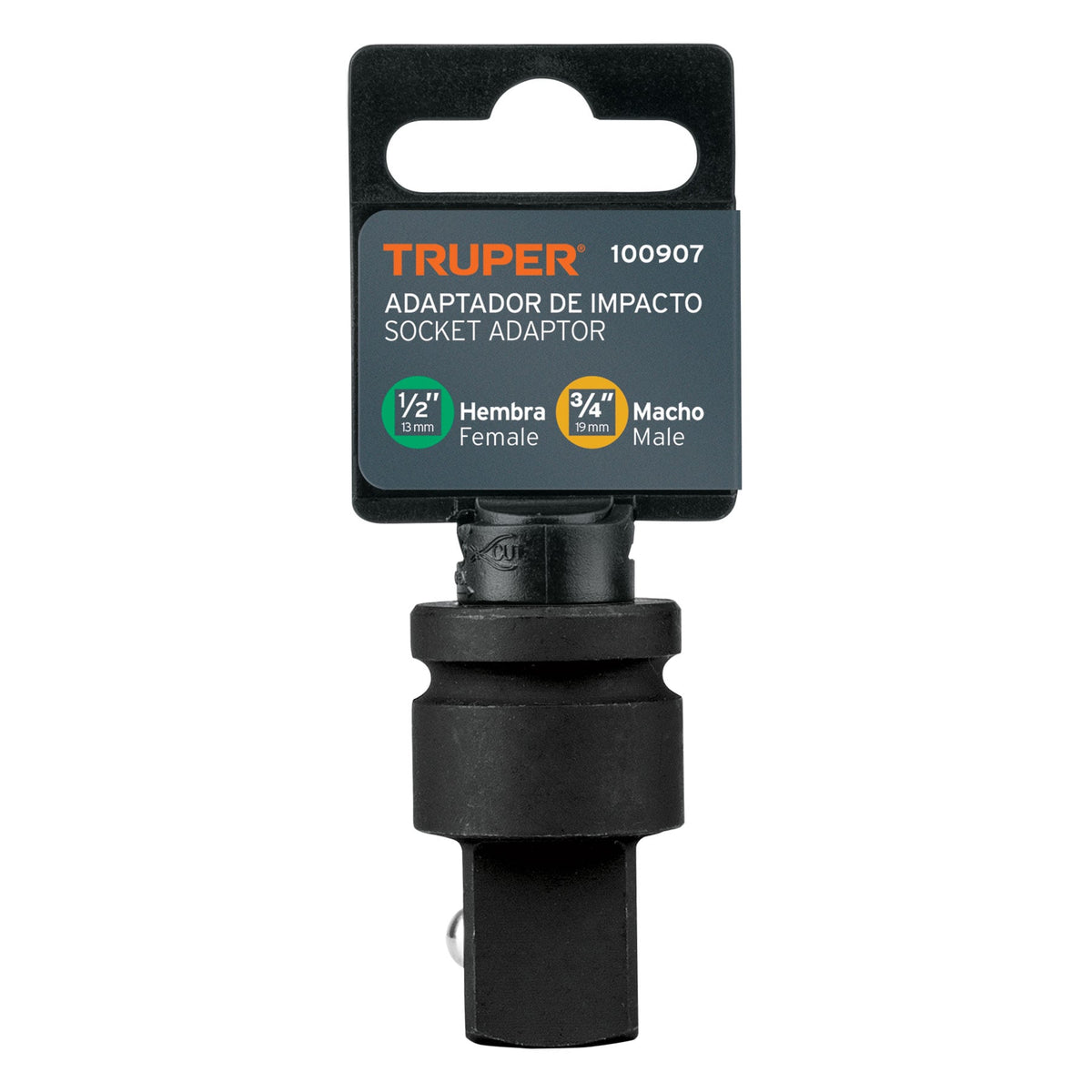 Adaptador de impacto 1/2' (H) x 3/4' (M), TRUPER, Truper, SKU 100907 — vista 2