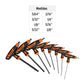 Juego 8 llaves hexagonales std extralarga mango T,punta bola, Truper, SKU 100934 — vista 4