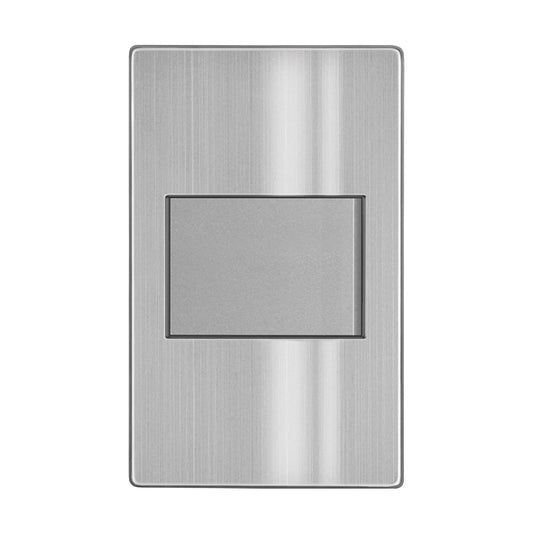 PLACA TAPA CIEGA ACERO INOX GRIS APL-112