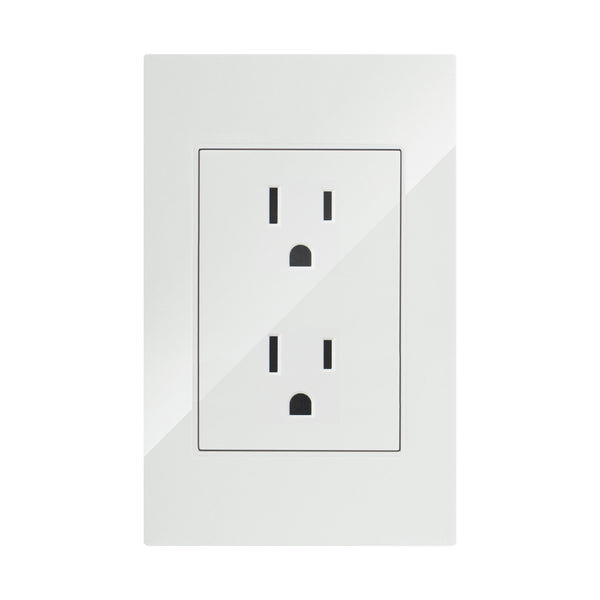 CONTACTO DOBLE BLANCO ARTLITE APL-204 INNLITE CONTACTO DUPLEX ATERRIZADO ARMADO COMPLETO CON PLACA Y CHASIS