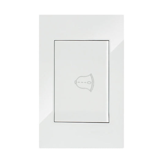 BOTON DE TIMBRE BLANCO MARCA ARTLITE CON PLACA, CHASIS Y BOTON ARMADO APL-213
