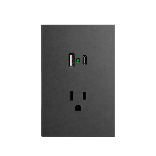 CONTACTO USB + 1 USB C + SENCILLO 3 VIAS GRIS OXFORD LUXURY ARTLITE APL-407