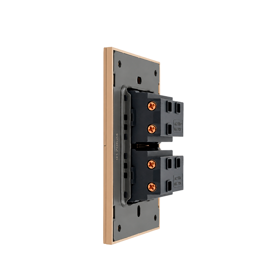 APAGADOR DOBLE DORADO 3 VIAS LUXURY ARTLITE APL-502
