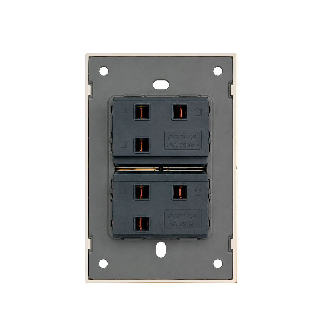 APAGADOR DOBLE DORADO 3 VIAS LUXURY ARTLITE APL-502