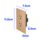 CONTACTO DOBLE DUPLEX DORADO 3 VIAS LUXURY ARTLITE APL-504