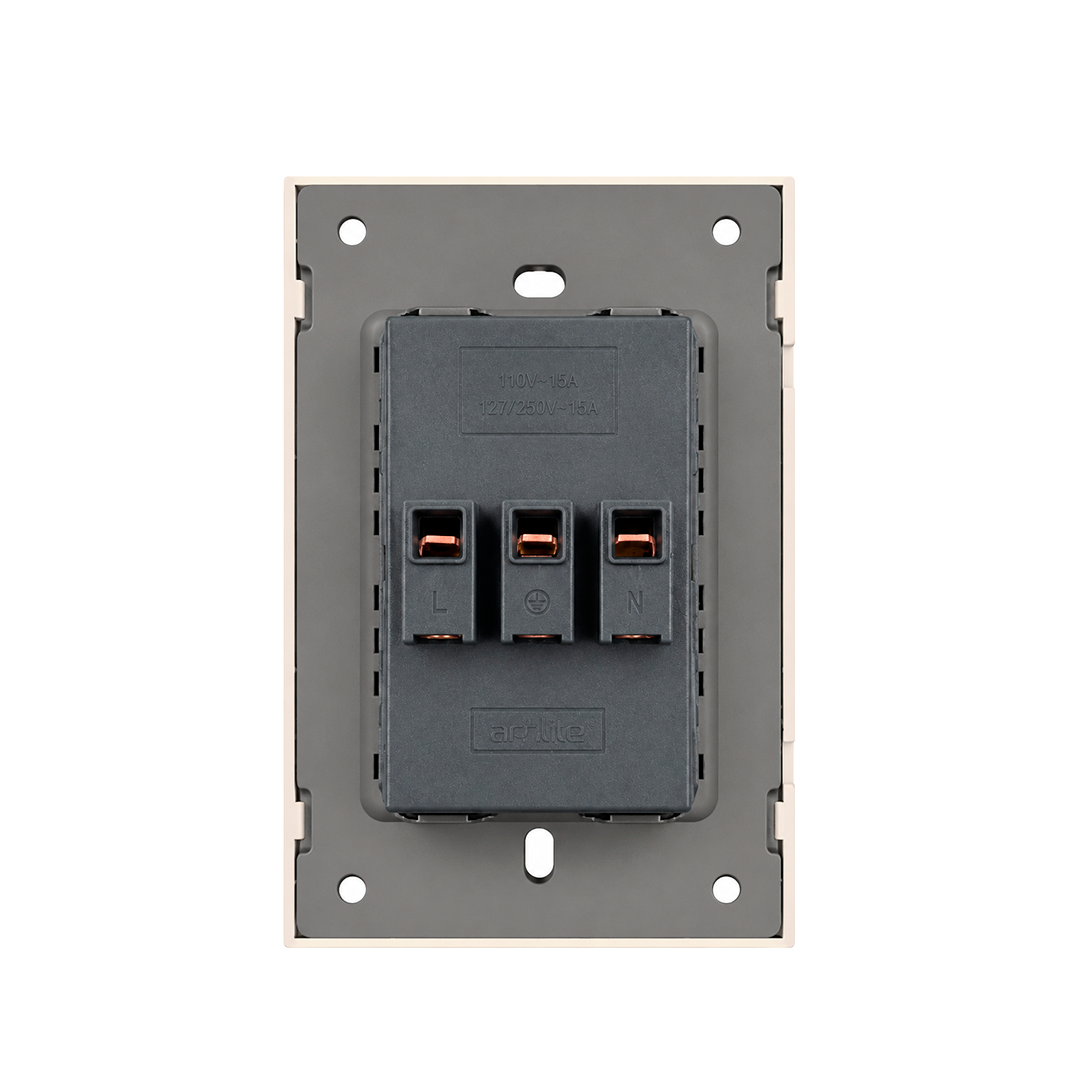 CONTACTO DOBLE DUPLEX DORADO 3 VIAS LUXURY ARTLITE APL-504