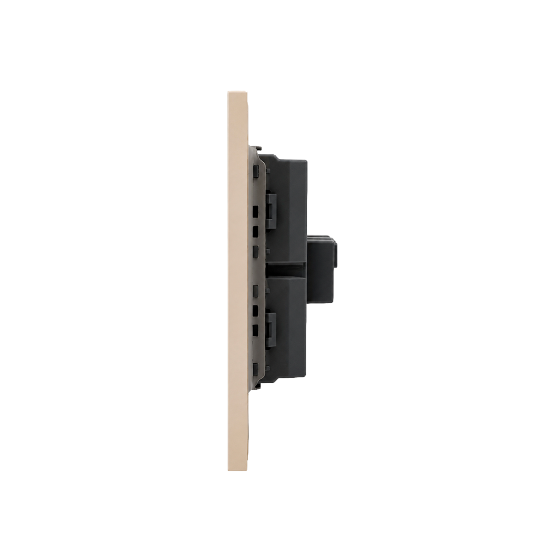 CONTACTO DOBLE DUPLEX DORADO 3 VIAS LUXURY ARTLITE APL-504